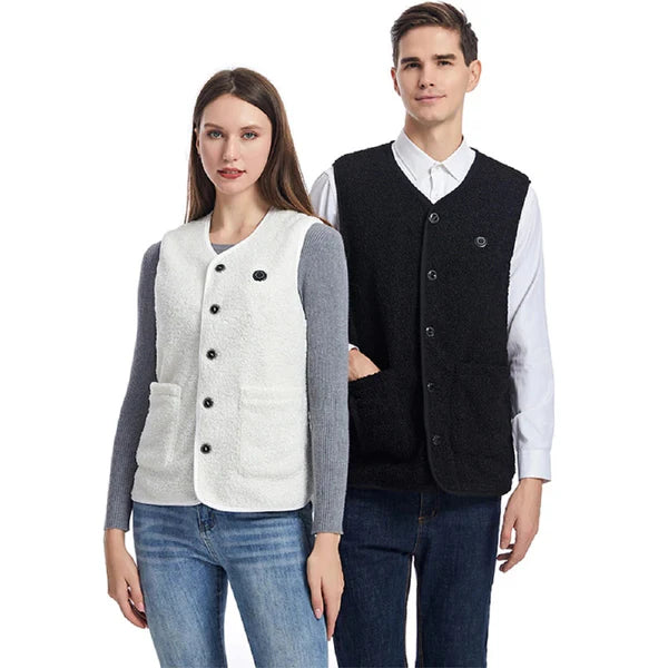 ThermoLuxe – USB Heated Teddy Fleece Vest with 16 Heat Zones