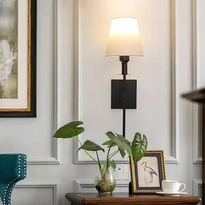 Aureline – Modern Brass & Fabric Wall Lamp
