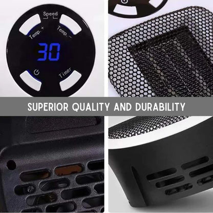 ThermaLuxe – Portable Ceramic Wall Heater with Remote