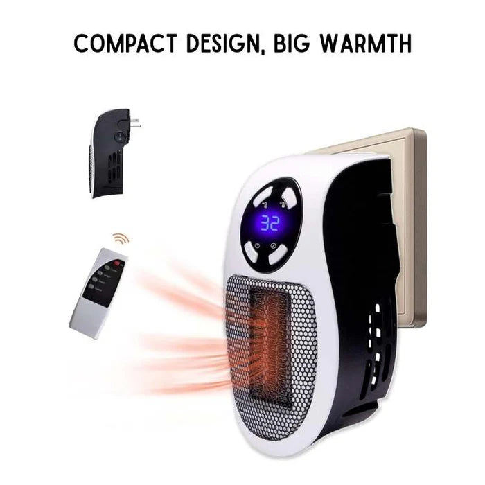 ThermaLuxe – Portable Ceramic Wall Heater with Remote