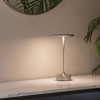 LumoRetro – Wireless Dimmable Retro LED Table Lamp | Metal & Portable