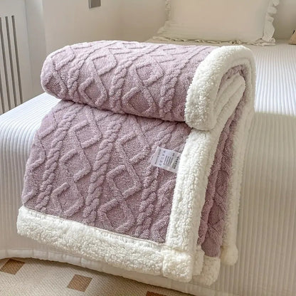 SherpaCloud – Reversible Sherpa Fleece Throw Blanket