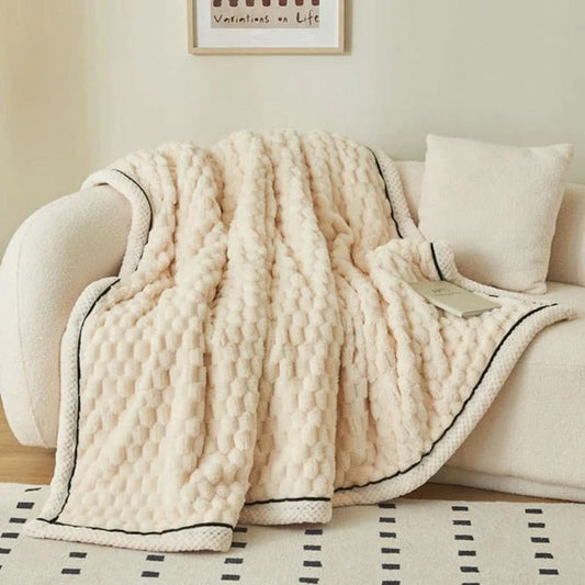 Della – Ultra Soft Cloud Blanket with Sherpa Texture for Bedroom & Living Room