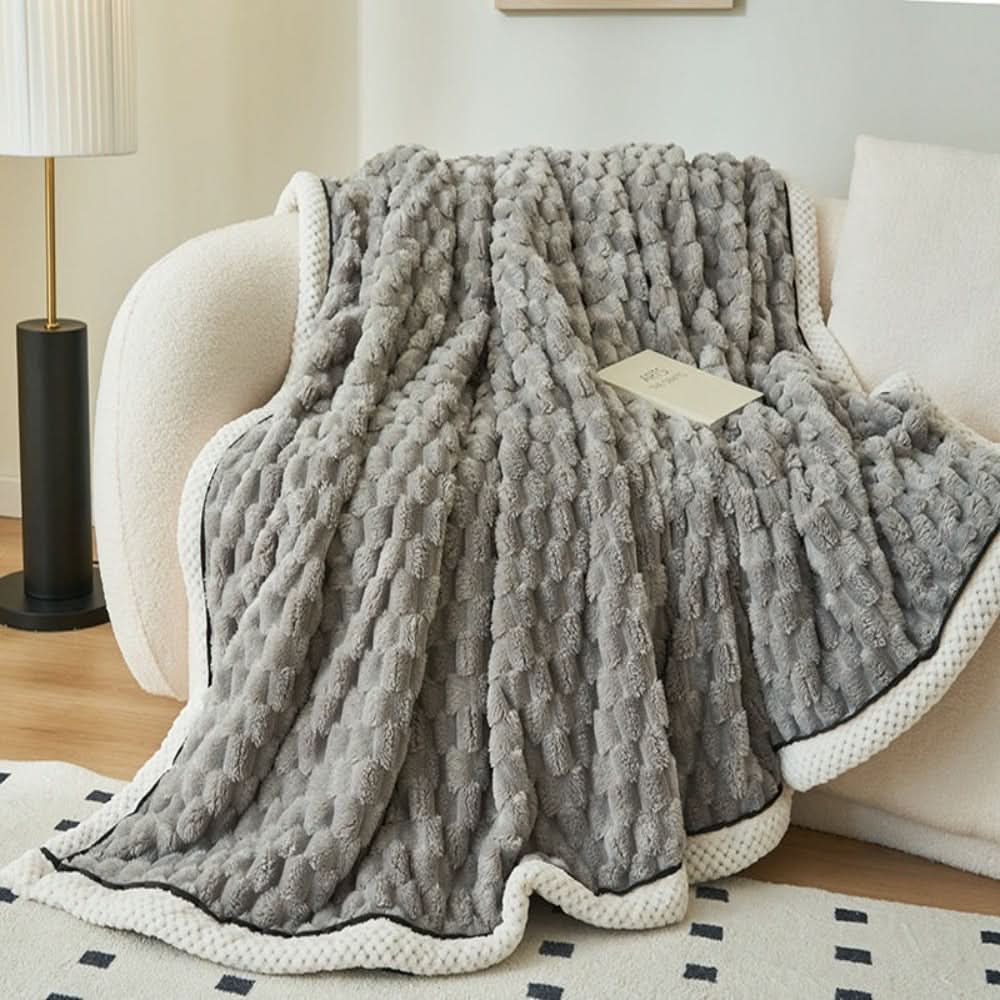 Della – Ultra Soft Cloud Blanket with Sherpa Texture for Bedroom & Living Room