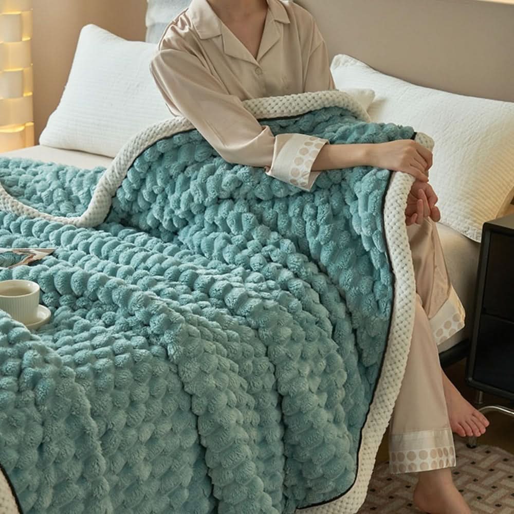 Della – Ultra Soft Cloud Blanket with Sherpa Texture for Bedroom & Living Room