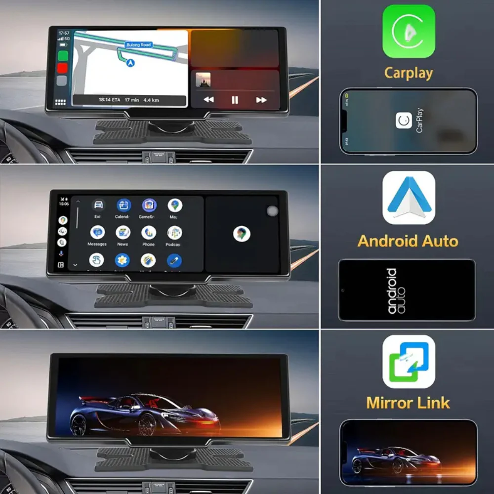 Veltrix – Wireless CarPlay Display with 4K Dash Camera