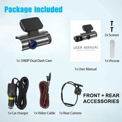 Drivexa – Dual Dash Cam for Front & Rear Protection