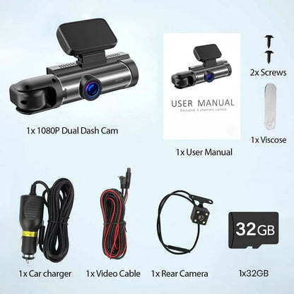 Drivexa – Dual Dash Cam for Front & Rear Protection