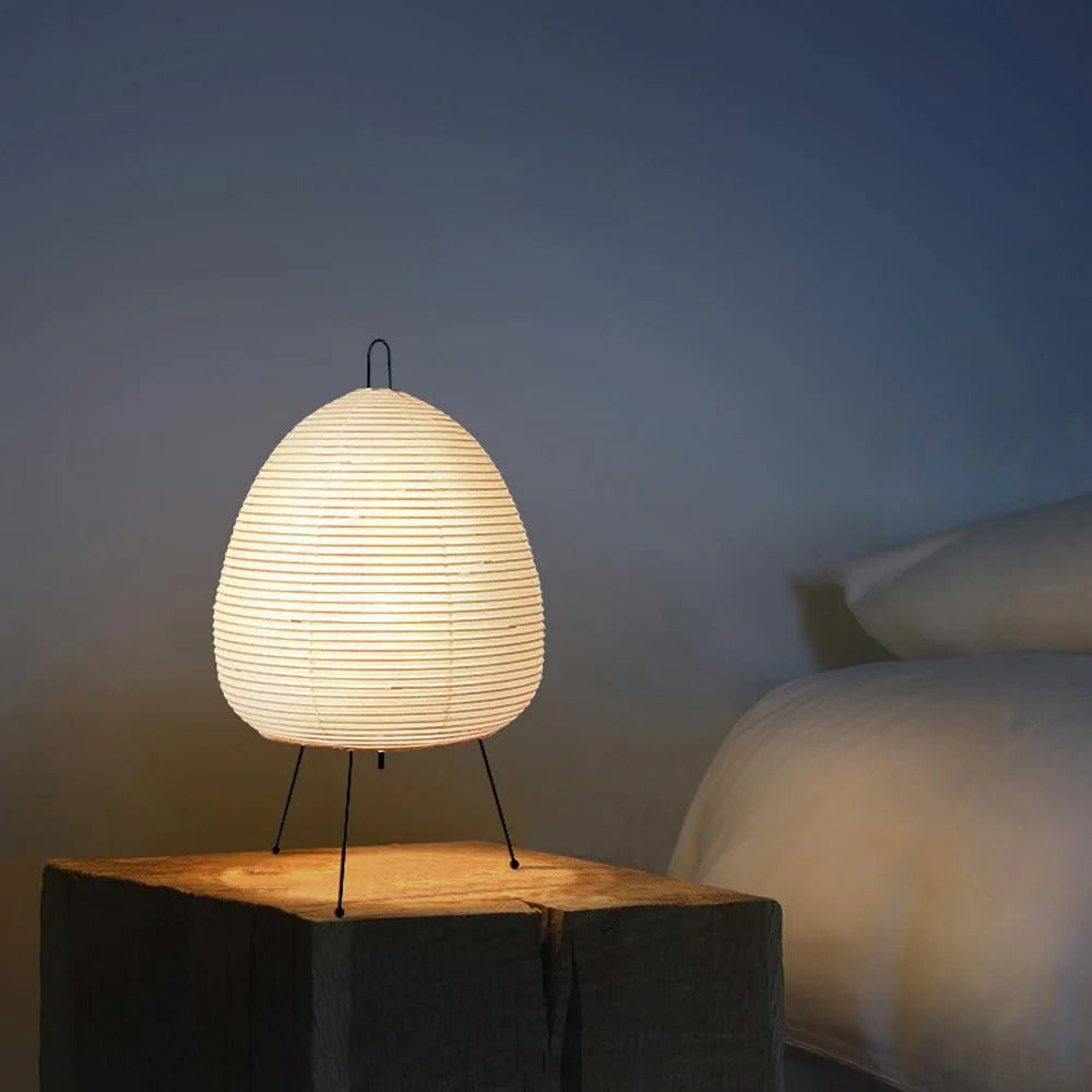 ZenGlow – Rice Paper Floor Lamp | Minimalist LED-Compatible Light