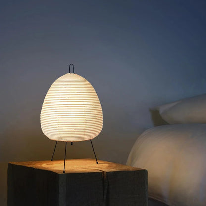 ZenGlow – Rice Paper Floor Lamp | Minimalist LED-Compatible Light