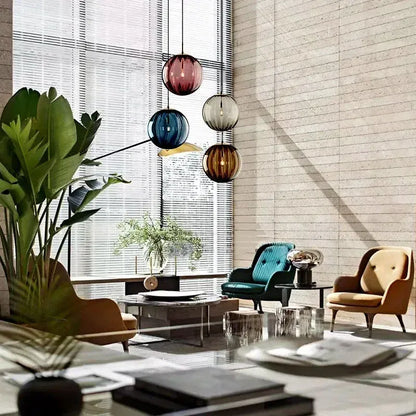 LumoSphere – Modern Colorful Glass Pendant Light