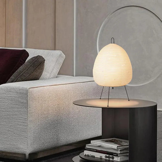 ZenGlow – Rice Paper Floor Lamp | Minimalist LED-Compatible Light