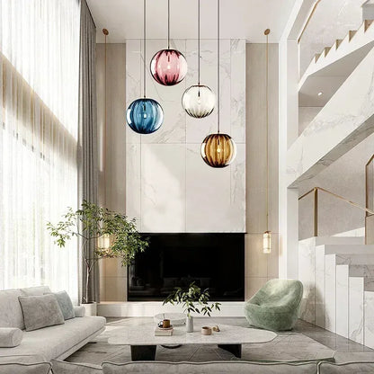 LumoSphere – Modern Colorful Glass Pendant Light