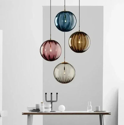 LumoSphere – Modern Colorful Glass Pendant Light