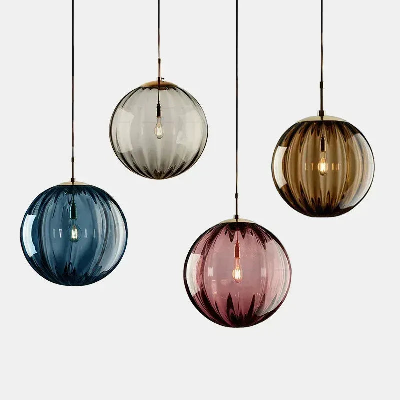 LumoSphere – Modern Colorful Glass Pendant Light