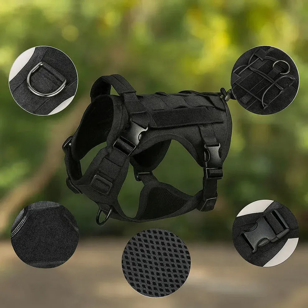 Bricodil – Tactical Dog Harness with Handle & MOLLE System
