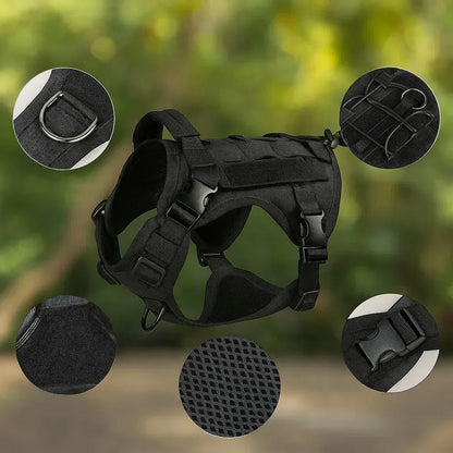 Bricodil – Tactical Dog Harness with Handle & MOLLE System