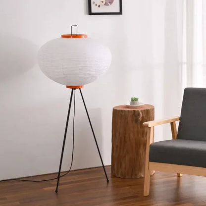 ZenGlow – Rice Paper Floor Lamp | Minimalist LED-Compatible Light