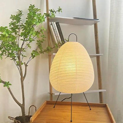 ZenGlow – Rice Paper Floor Lamp | Minimalist LED-Compatible Light