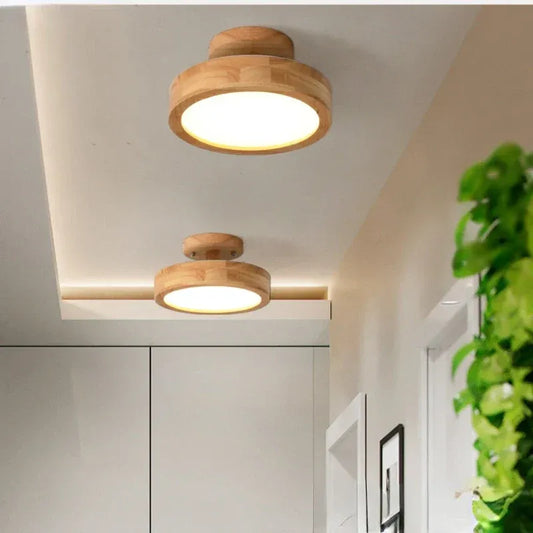 LumoBamboo – Nordic Wooden LED Ceiling Light