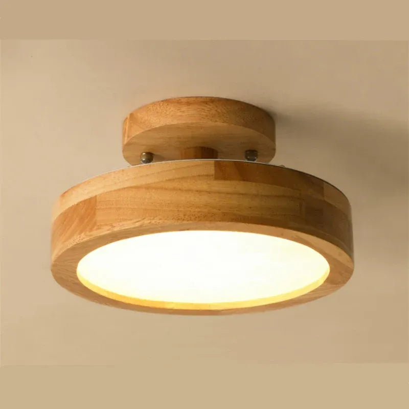 LumoBamboo – Nordic Wooden LED Ceiling Light