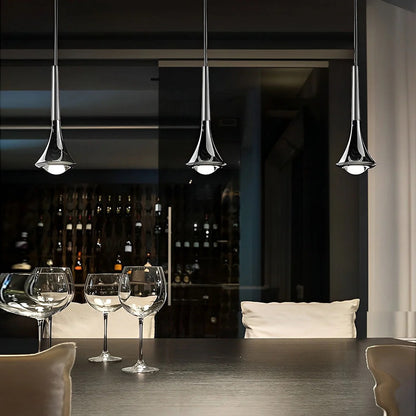 Aurovia – Modern Chrome LED Pendant Light