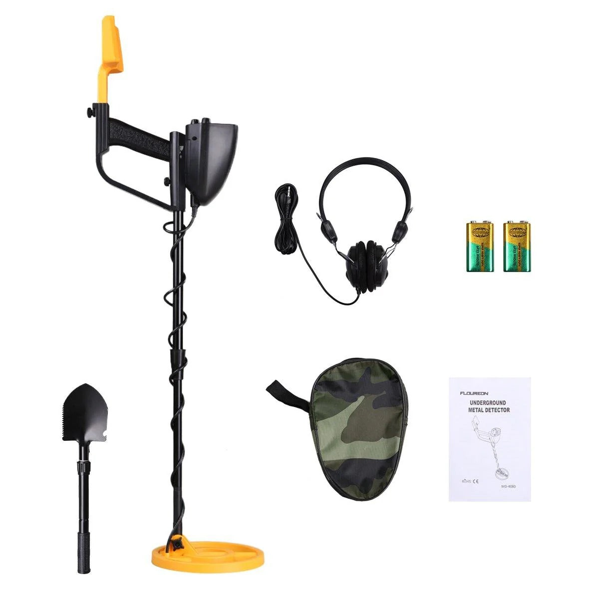 TerraQuest – Professional Metal Detector Set with Headphones & Shovel