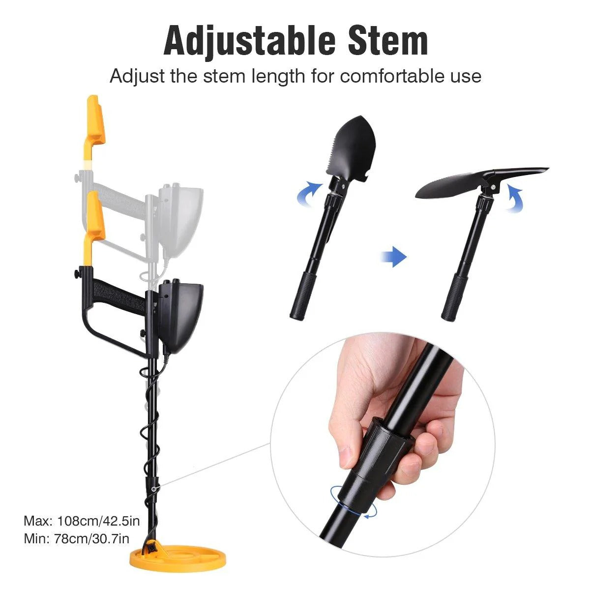 TerraQuest – Professional Metal Detector Set with Headphones & Shovel