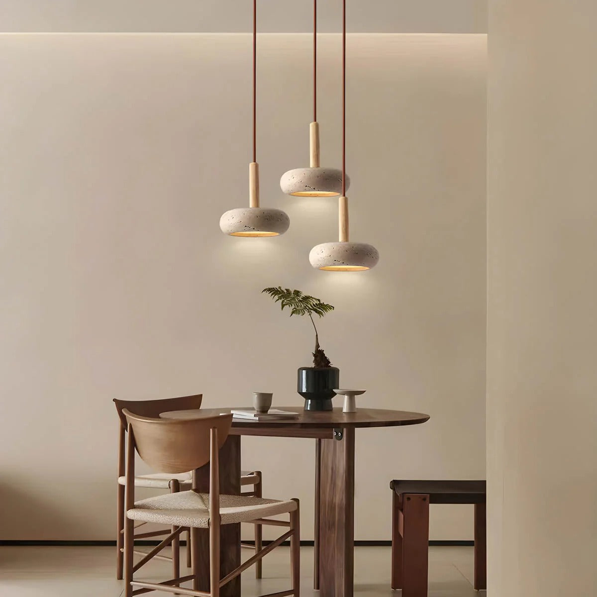 Travora – Modern Travertine Stone Pendant Light