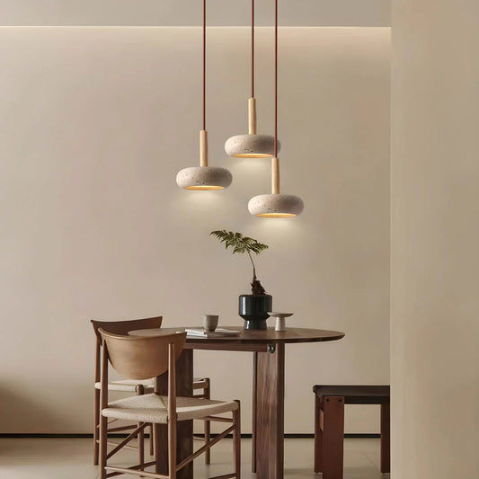 Travora – Modern Travertine Stone Pendant Light