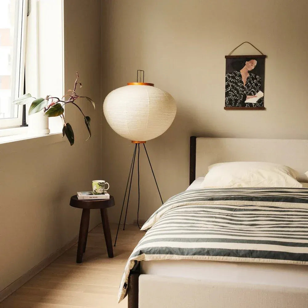 ZenGlow – Rice Paper Floor Lamp | Minimalist LED-Compatible Light