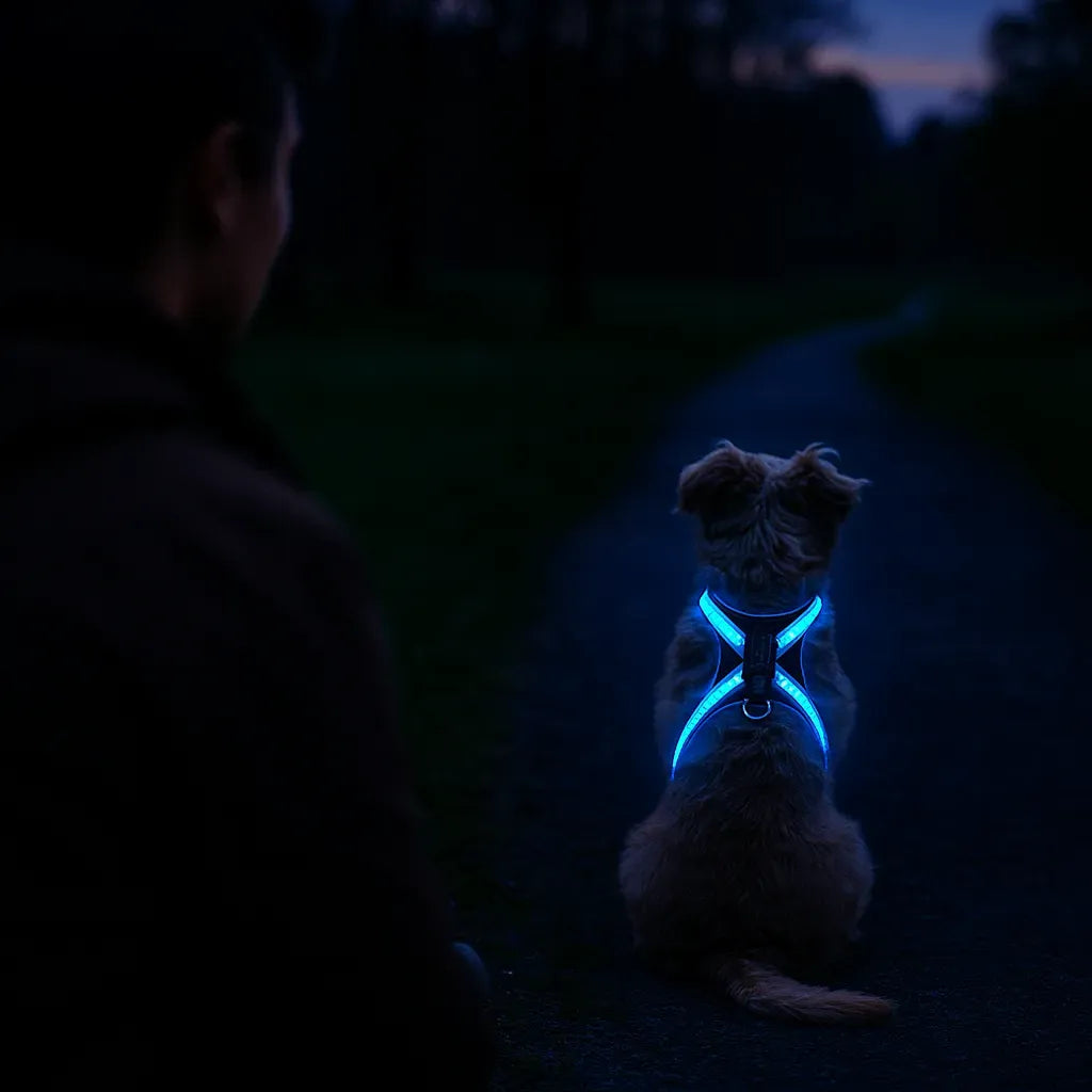LumiPaw – Rechargeable Multicolour LED Dog Harness