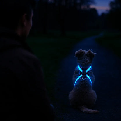 LumiPaw – Rechargeable Multicolour LED Dog Harness
