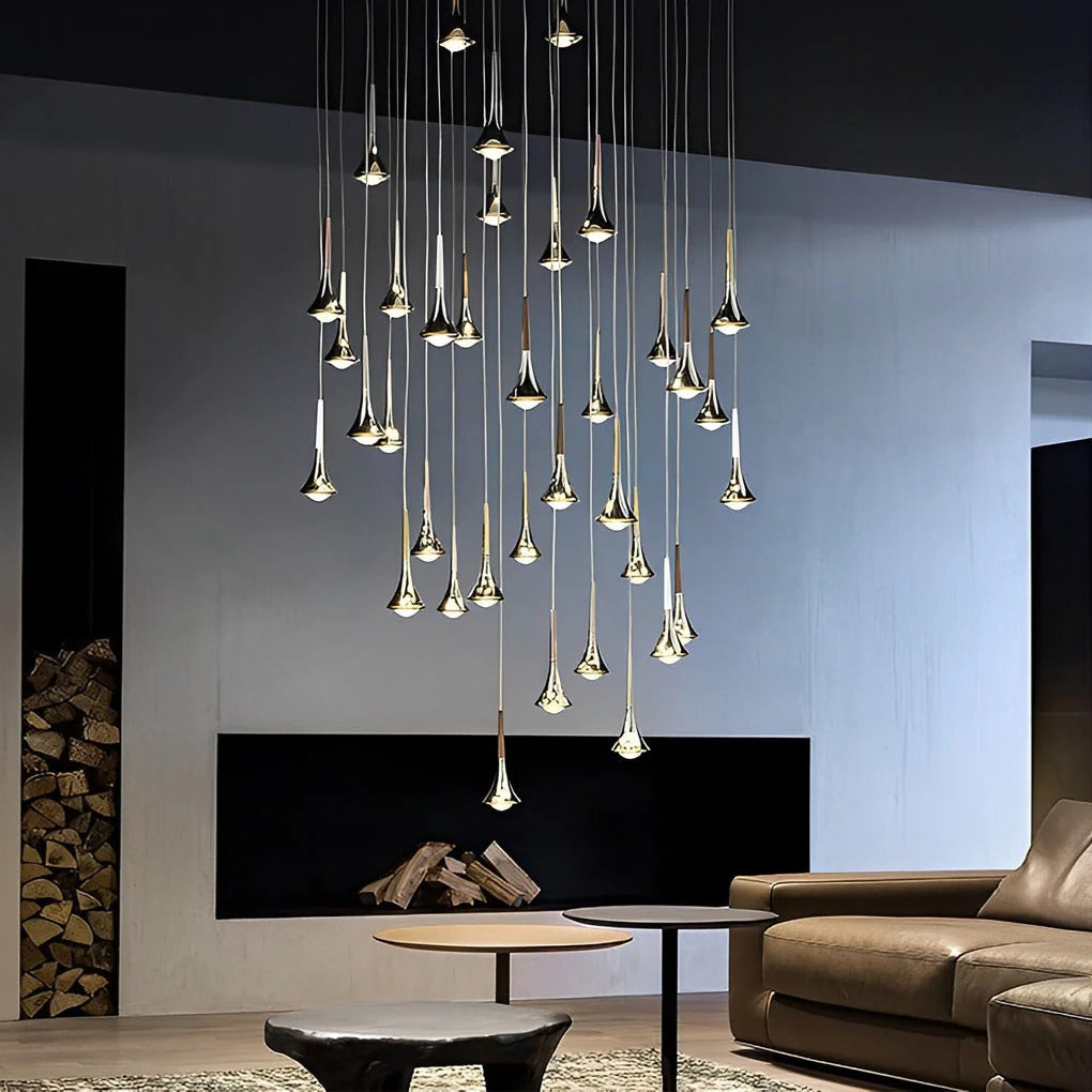 Aurovia – Modern Chrome LED Pendant Light
