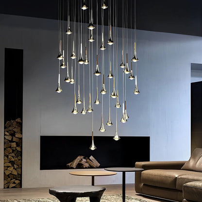 Aurovia – Modern Chrome LED Pendant Light