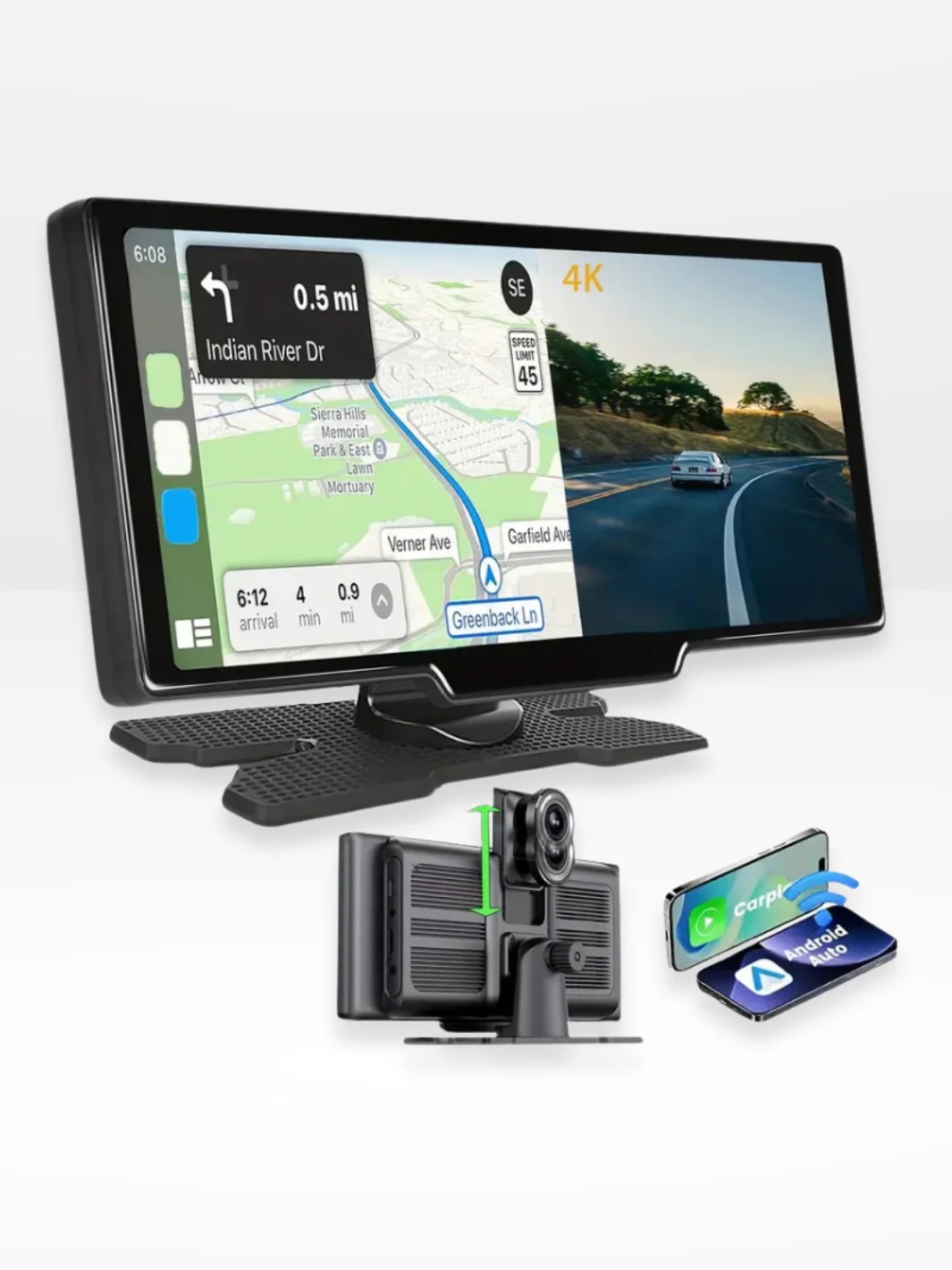 Veltrix – Wireless CarPlay Display with 4K Dash Camera