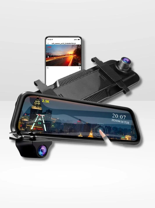 Bricodil – 10" Touchscreen Rear View Mirror Dash Cam