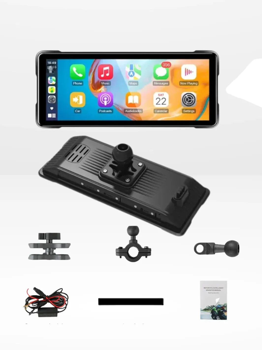 Bricodil – Waterproof Motorcycle CarPlay Display with Android Auto