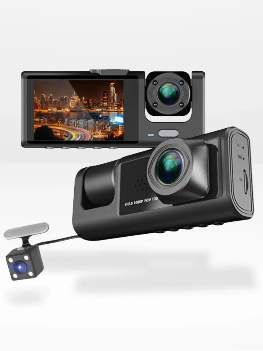 Bricodil – Triple Channel Dash Camera with Parking Monitor