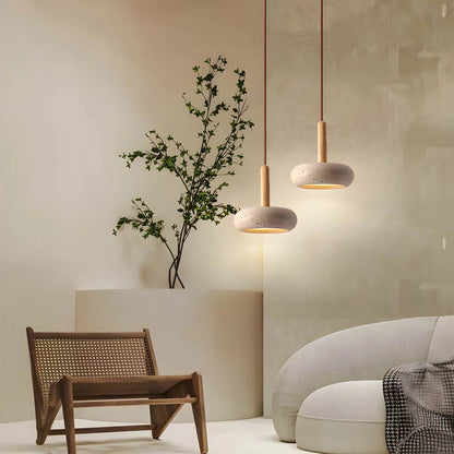 Travora – Modern Travertine Stone Pendant Light