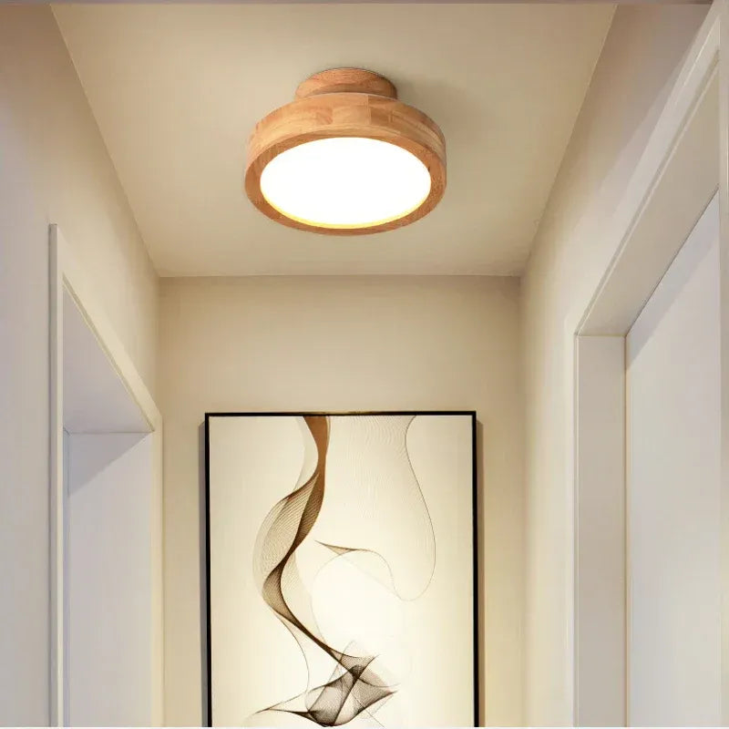 LumoBamboo – Nordic Wooden LED Ceiling Light