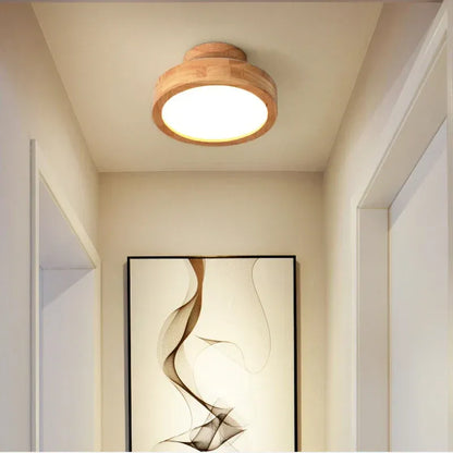 LumoBamboo – Nordic Wooden LED Ceiling Light