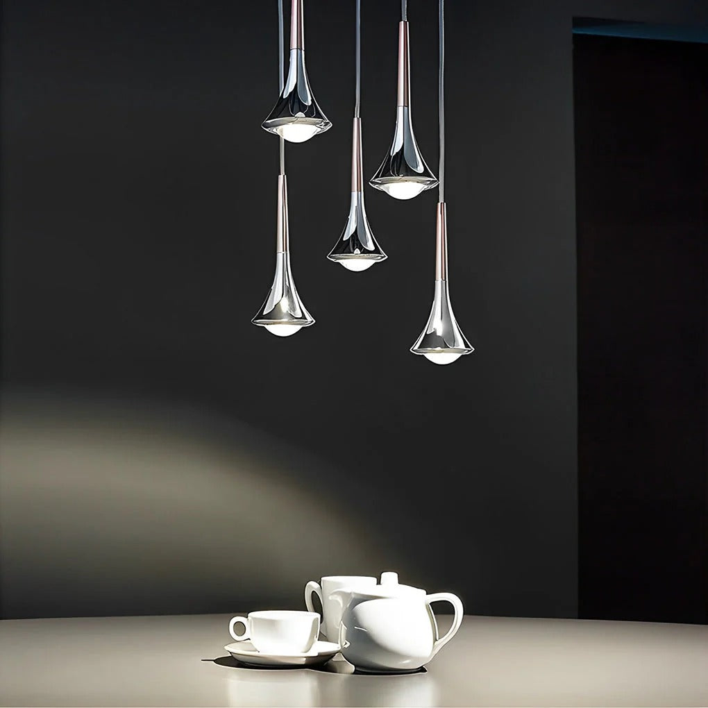 Aurovia – Modern Chrome LED Pendant Light