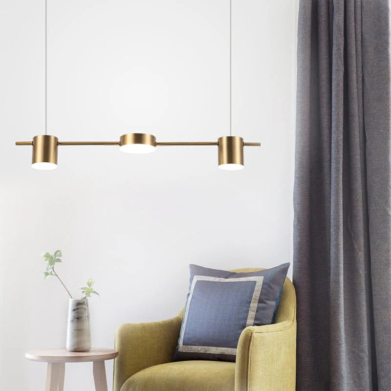 Aureon – Modern Gold Aluminium Pendant Light with 3 & 5 Heads