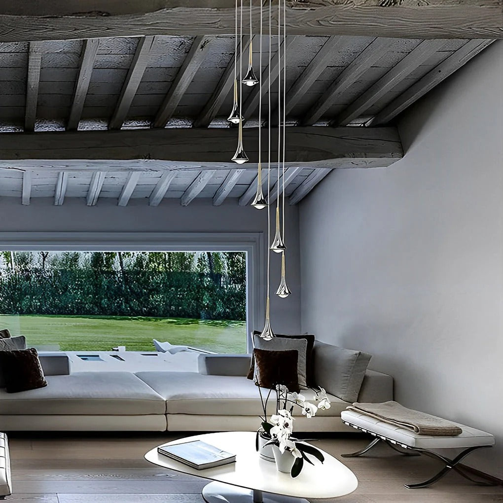 Aurovia – Modern Chrome LED Pendant Light