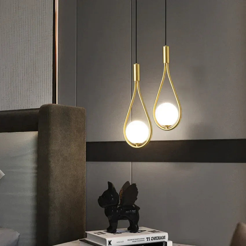 LumiOrbe – Modern LED Pendant Light with Teardrop Design