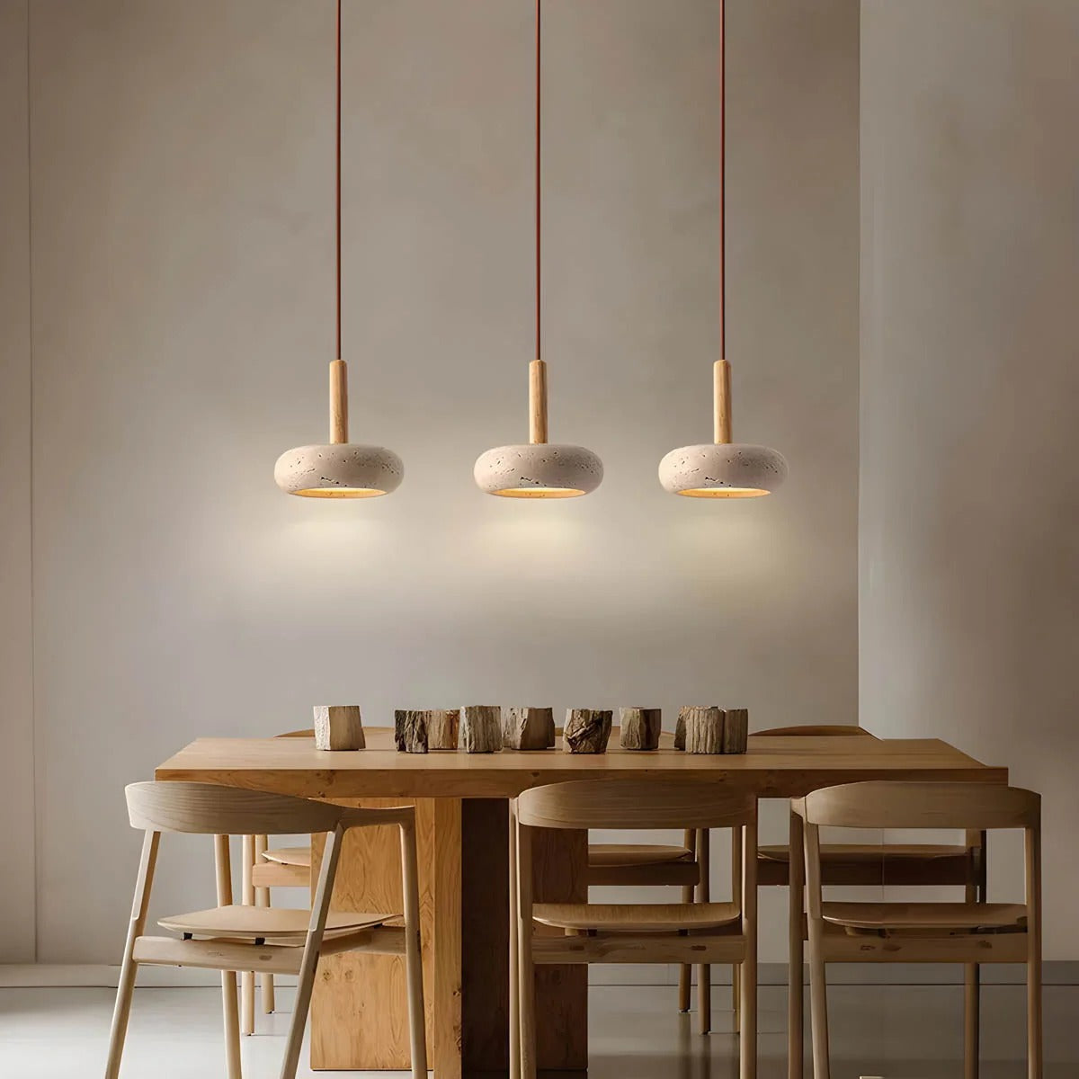 Travora – Modern Travertine Stone Pendant Light