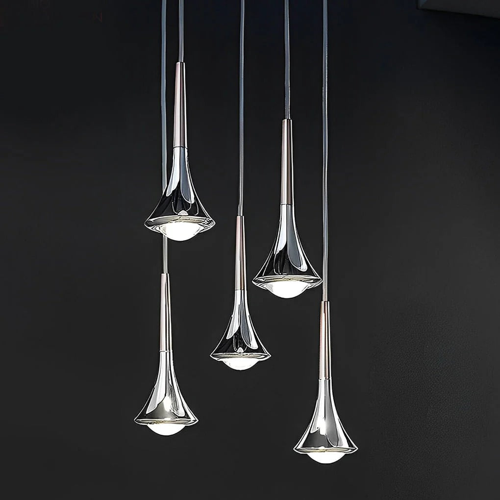 Aurovia – Modern Chrome LED Pendant Light