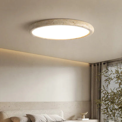 LumeVita – Modern Travertine Stone LED Ceiling Light