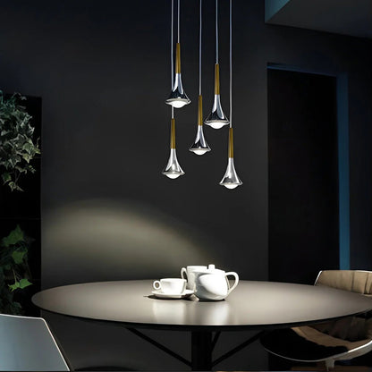 Aurovia – Modern Chrome LED Pendant Light